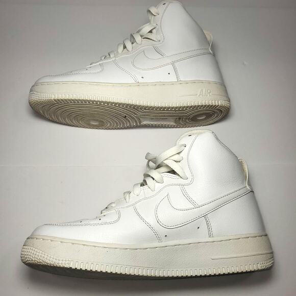 Nike Air Force 1 High Tops White Size 8 - Classic Style & Supreme Comfort! - Picture 3 of 8